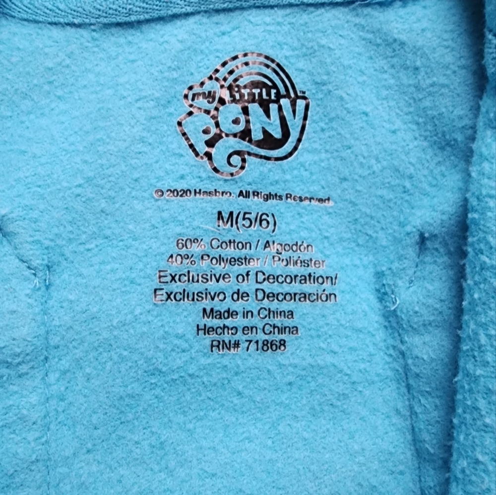 EUC- My Little Pony 🌈Rainbow Dash girls hoodie (sz 5/6) - Picture 9 of 9